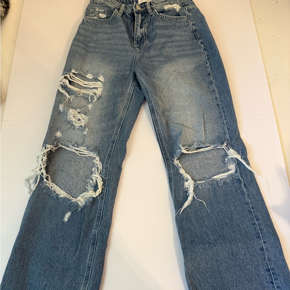 Distressed Blue Women's Jeans